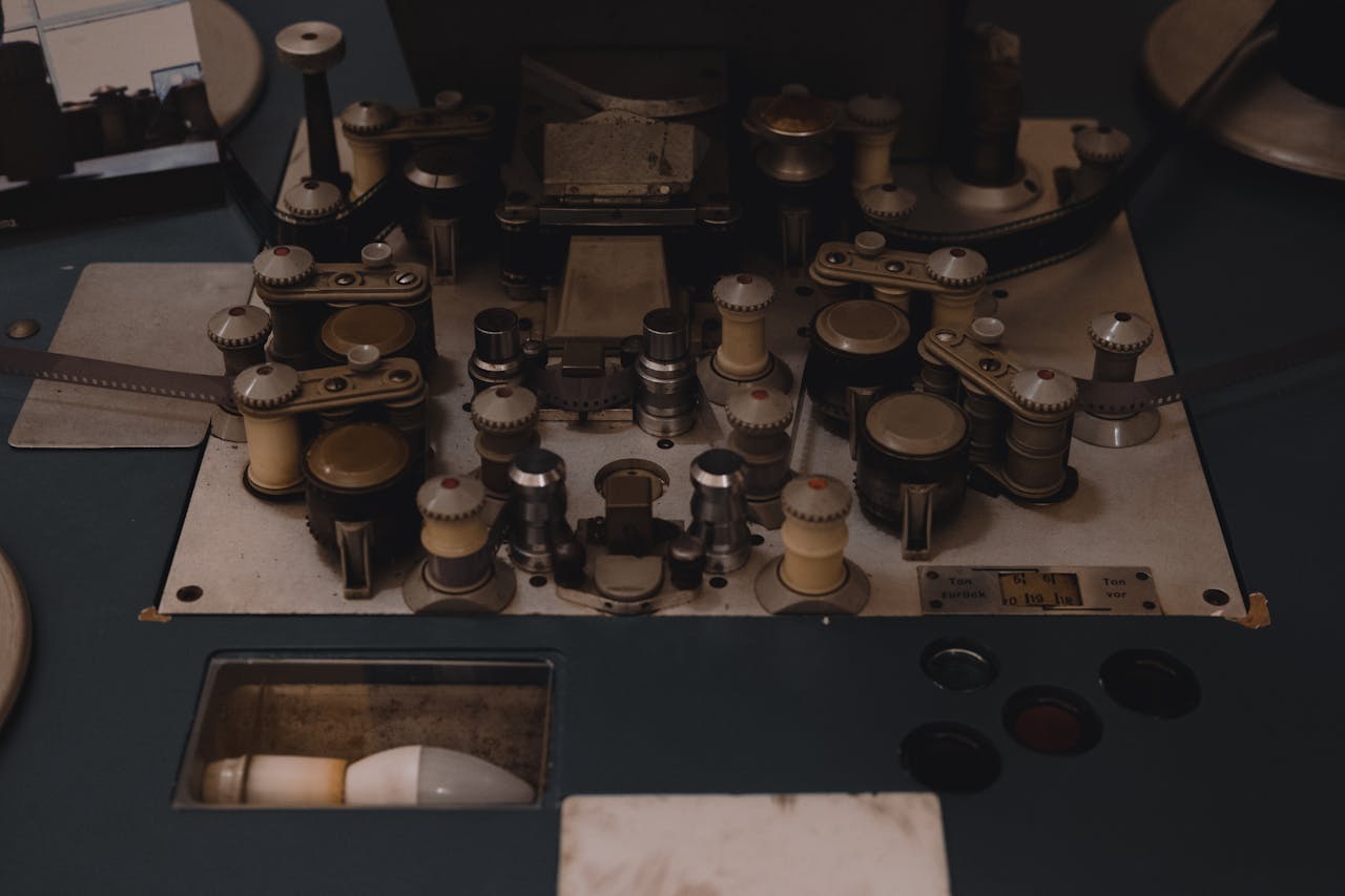 Closeup of Old Film Production Cutting Table